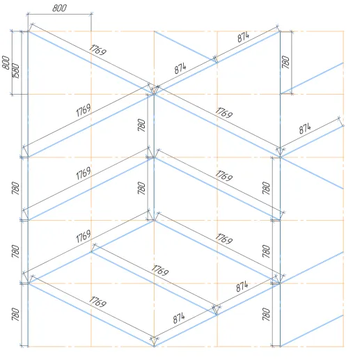 Midi Series – Design 11 Anodized Suspended Ceiling System